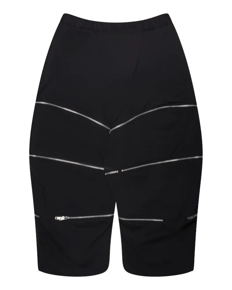 Comme des Garçons Weite Hose mit Reißverschlussdetail - Schwarz Schwarz