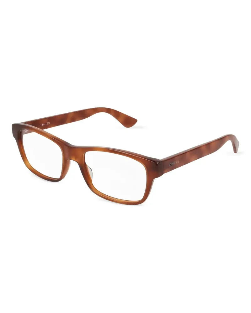 Gucci Brille mit eckigem Gestell - Braun Braun