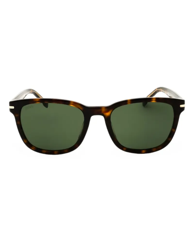 HUGO BOSS Sonnenbrille mit eckigem Gestell - Braun Braun