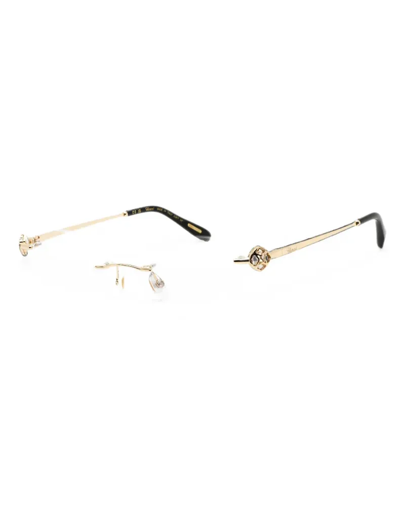 Chopard rectangle-frame glasses - Gold Gold