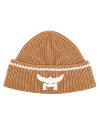 MCM Beanie mit Logo-Applikation Braun