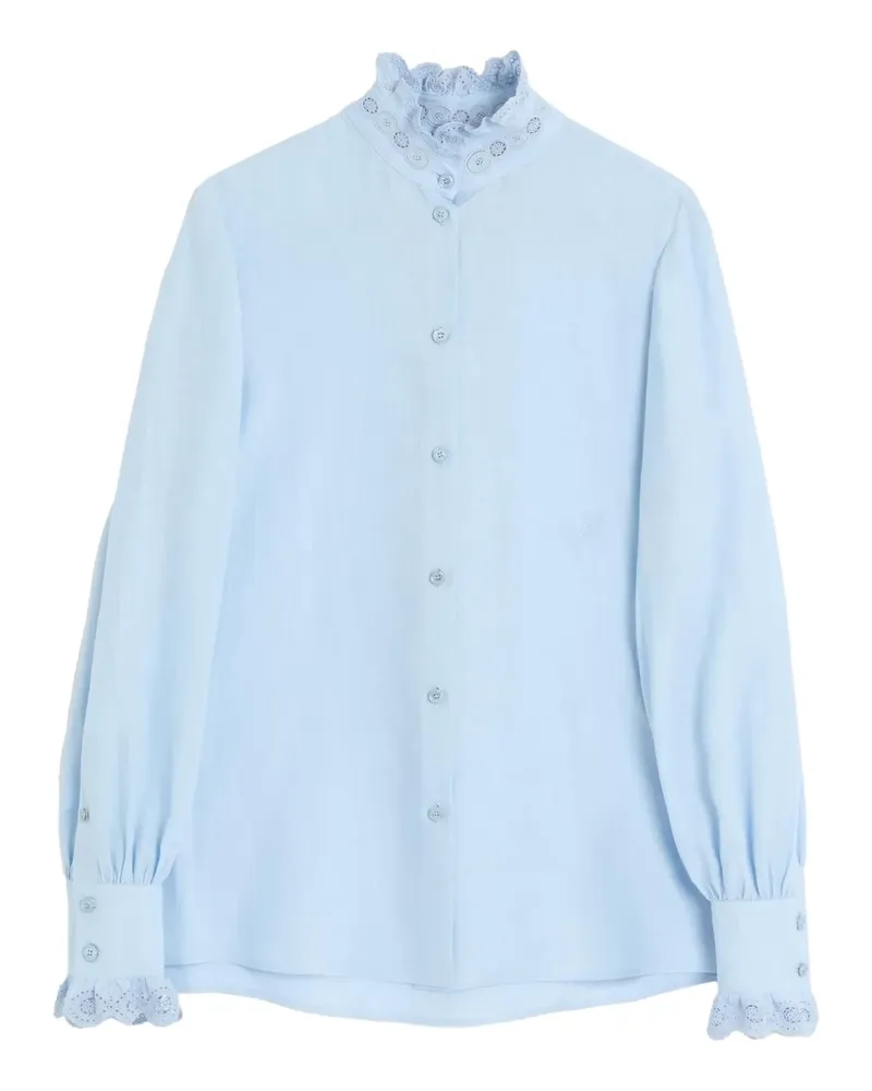 Valentino Garavani Leinenhemd mit Stickerei - Blau Blau