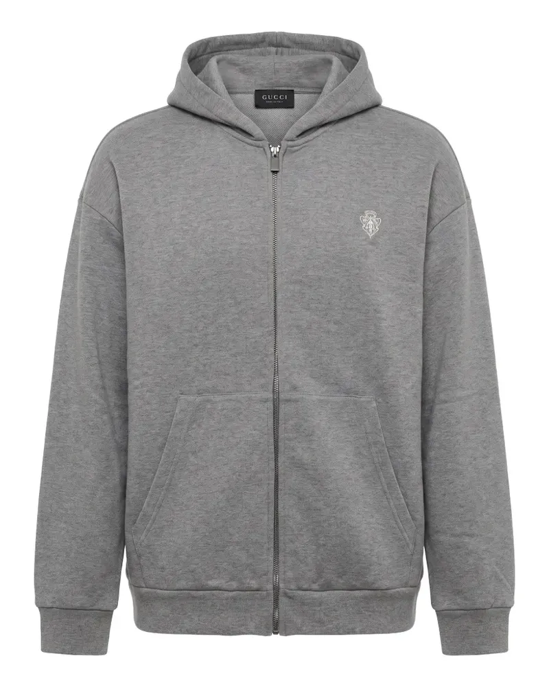 Gucci Kapuzenjacke mit Logo-Stickerei - Grau Grau