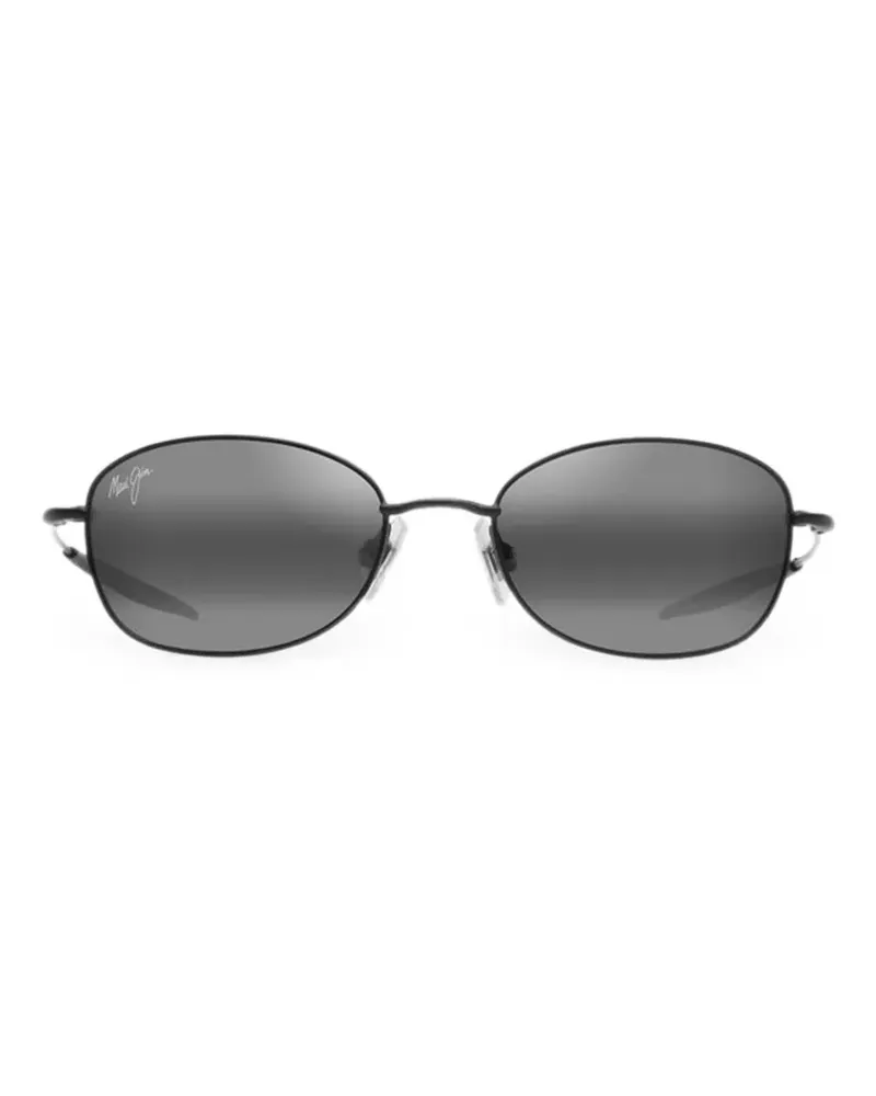 Maui Jim Huia Sonnenbrille mit ovalem Gestell - Schwarz Schwarz