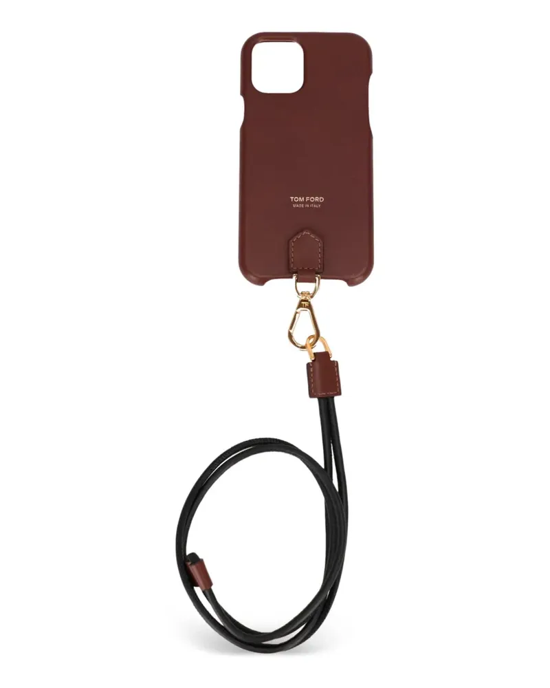 Tom Ford leather lanyard iPhone case - Braun Braun