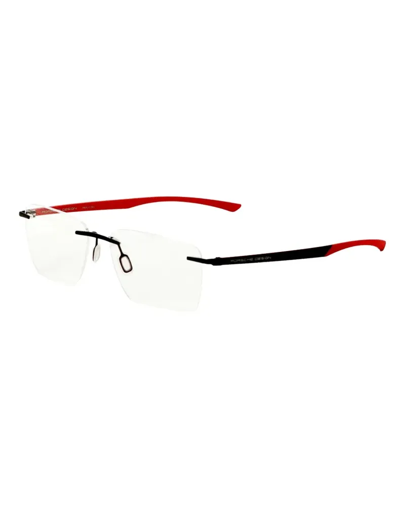 Porsche Design Rahmenlose Brille mit eckigen Gläsern - Schwarz Schwarz