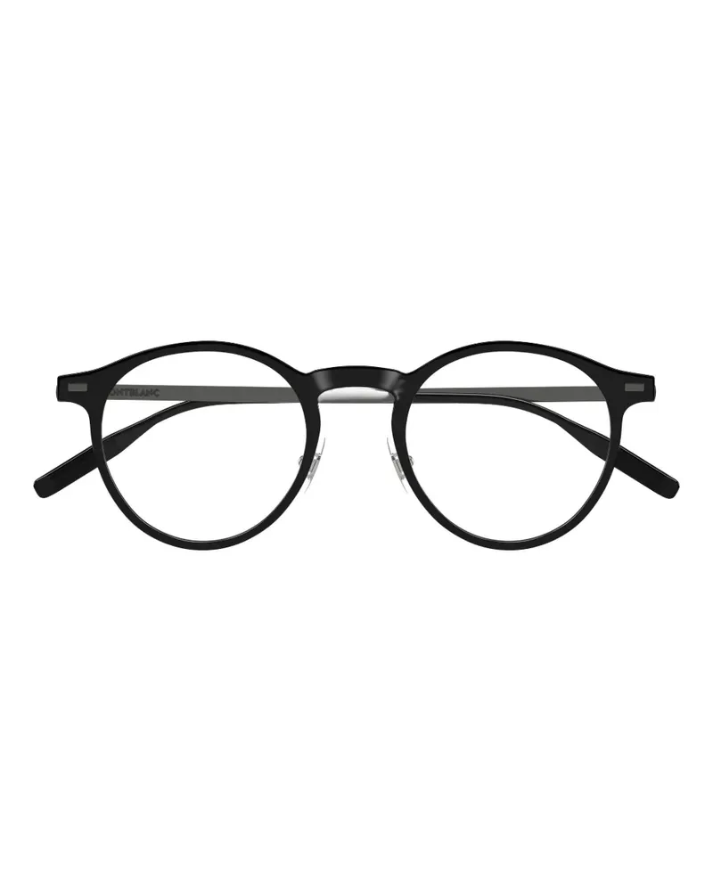 Montblanc Brille mit rundem Gestell - Schwarz Schwarz