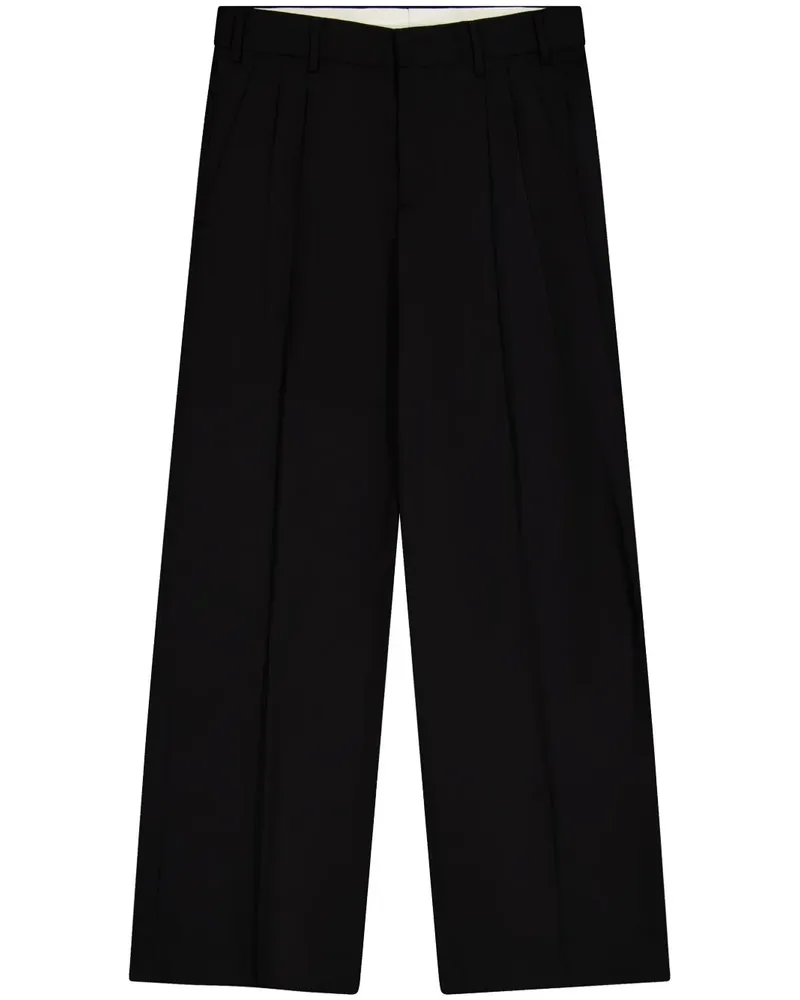 Laneus Hose mit weitem Bein - Schwarz Schwarz