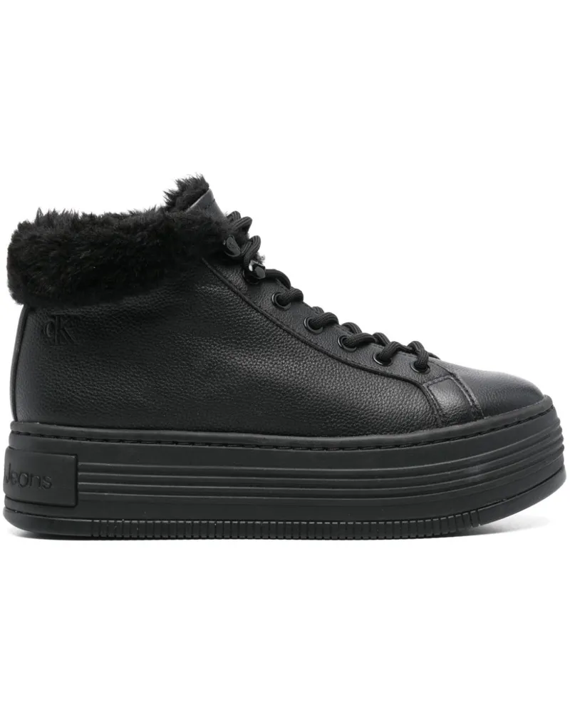 Calvin Klein Sneakers aus Leder - Schwarz Schwarz
