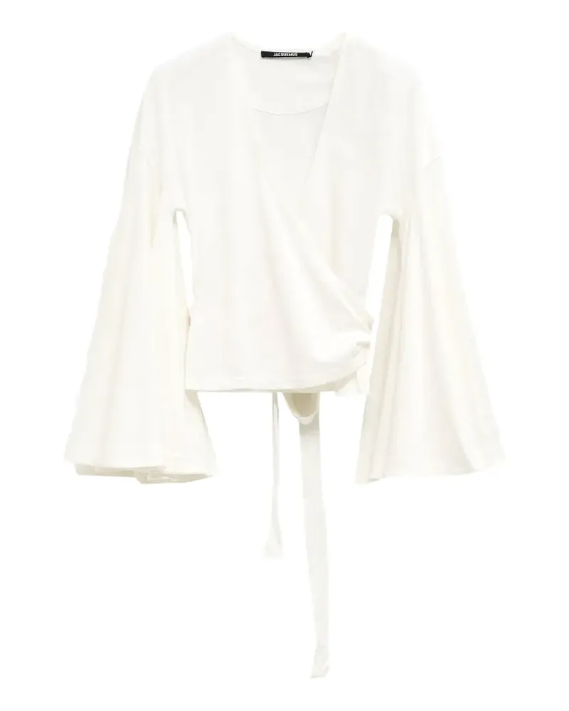 Jacquemus long-sleeved tie blouse - Weiß Weiß