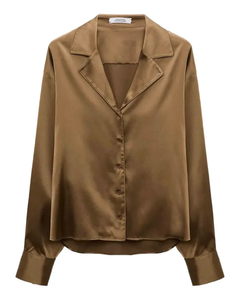 Dorothee Schumacher Sense of Shine Hemd mit fallendem Revers - Braun Braun