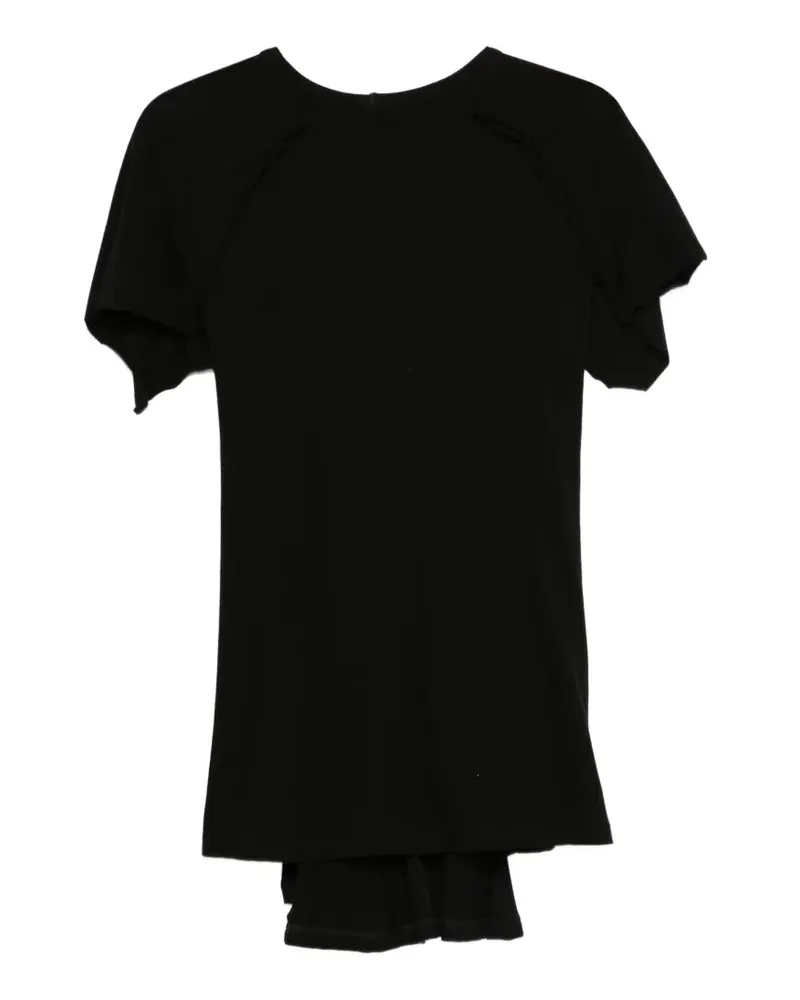 Yohji Yamamoto layered short-sleeve T-shirt - Schwarz Schwarz