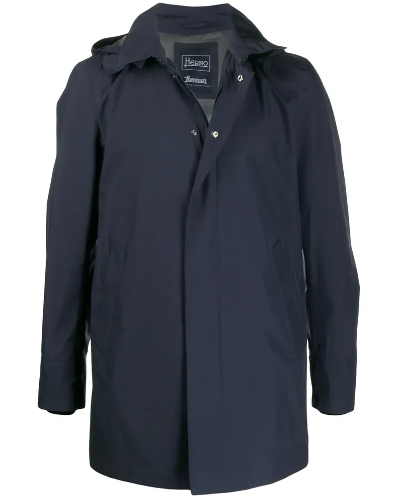 Herno Mantel mit Kapuze - Blau Blau