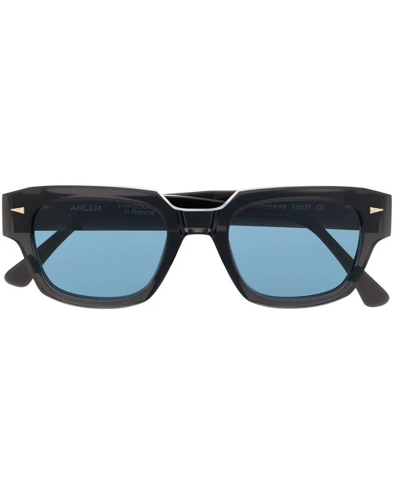 AHLEM Eckige Rivoli Sonnenbrille - Schwarz Schwarz