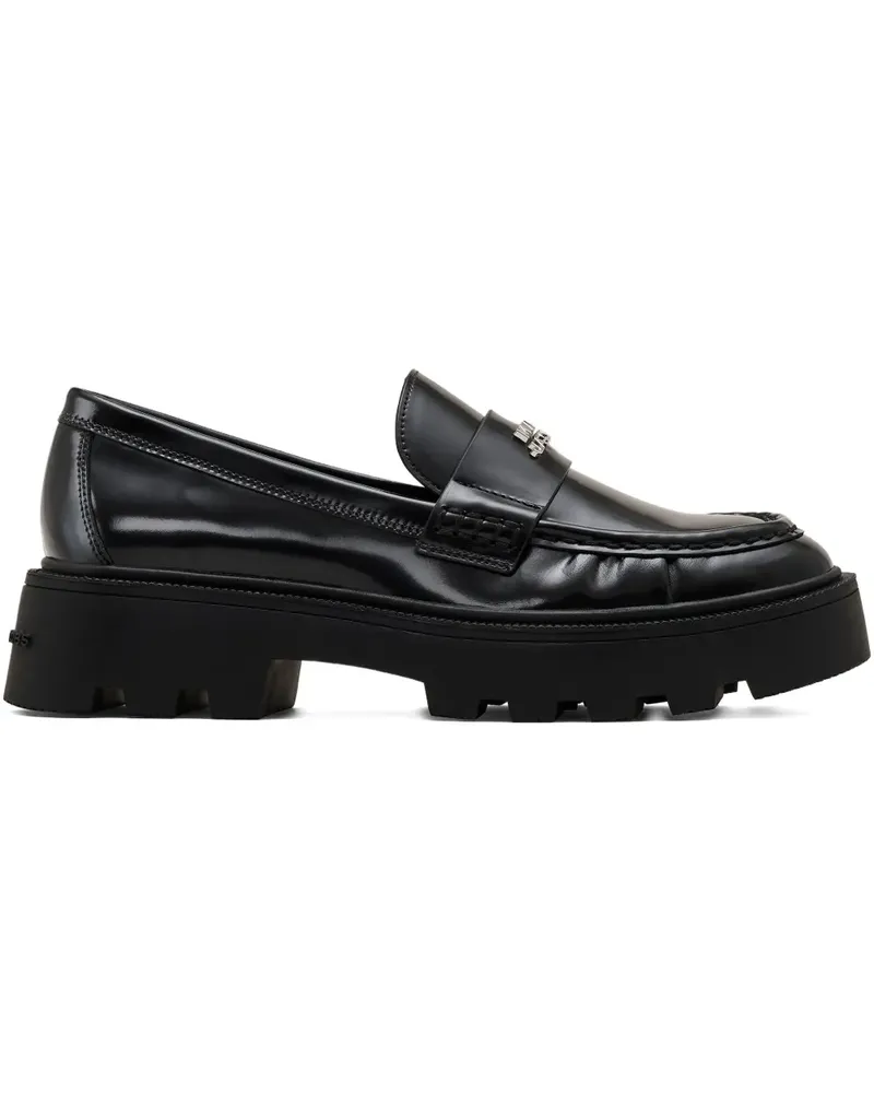 Marc Jacobs Plateau-Loafer mit Logo-Schild - Schwarz Schwarz