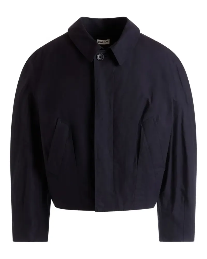 Bally Bomberjacke mit Knitteroptik - Blau Blau