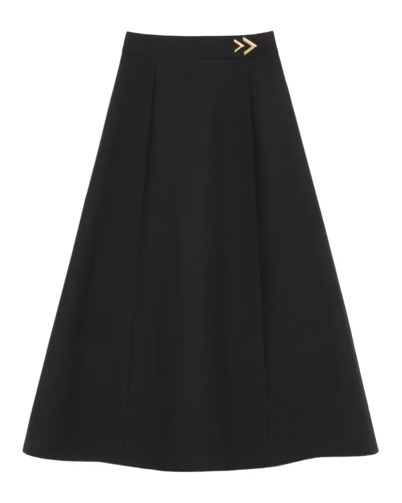 Valentino Garavani Crepe Couture Midirock - Schwarz Schwarz