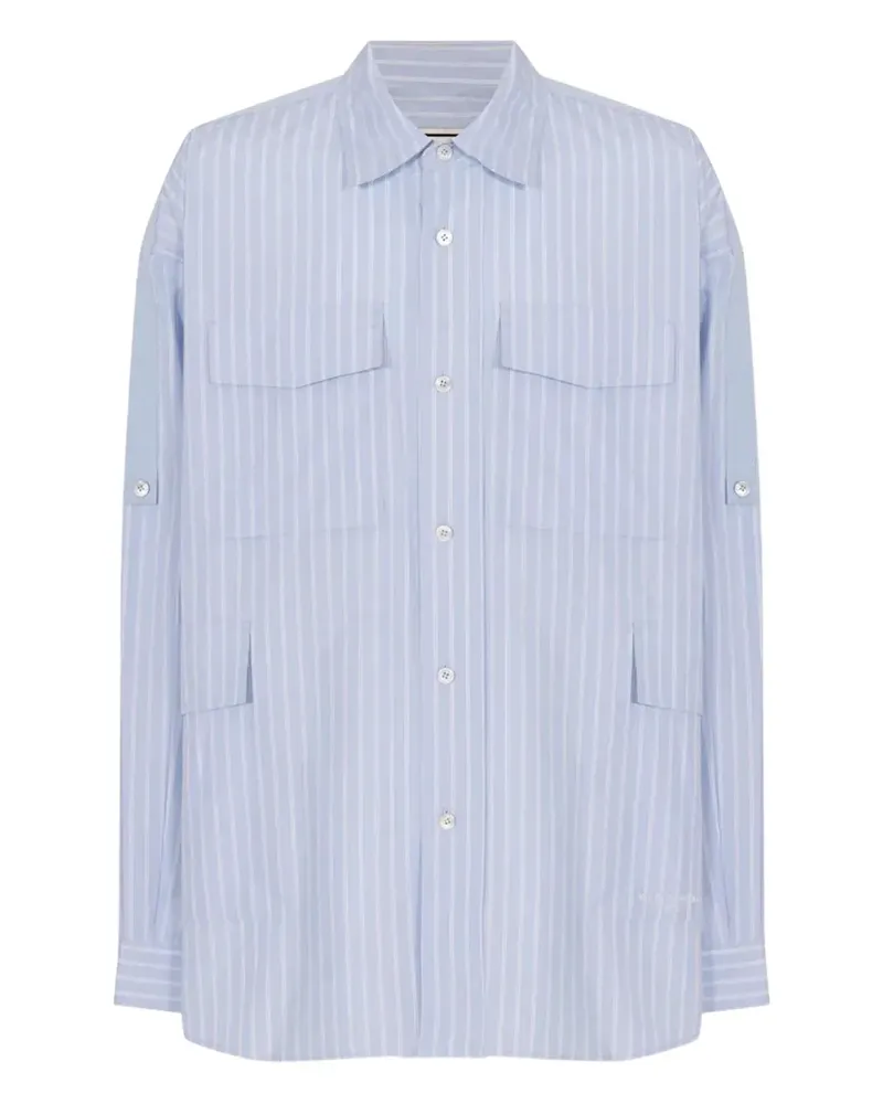 Wooyoungmi Gestreiftes Hemd - Blau Blau