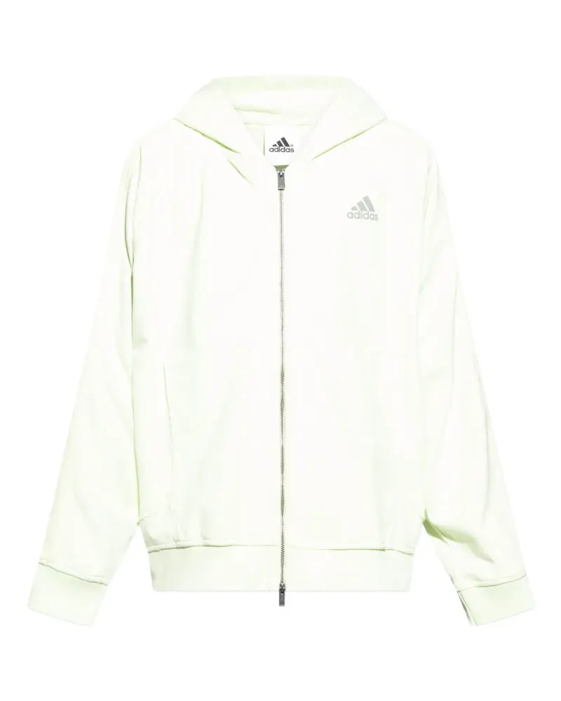 adidas Essencial Fleece-Hoodie mit 3 Streifen - Grün Grün