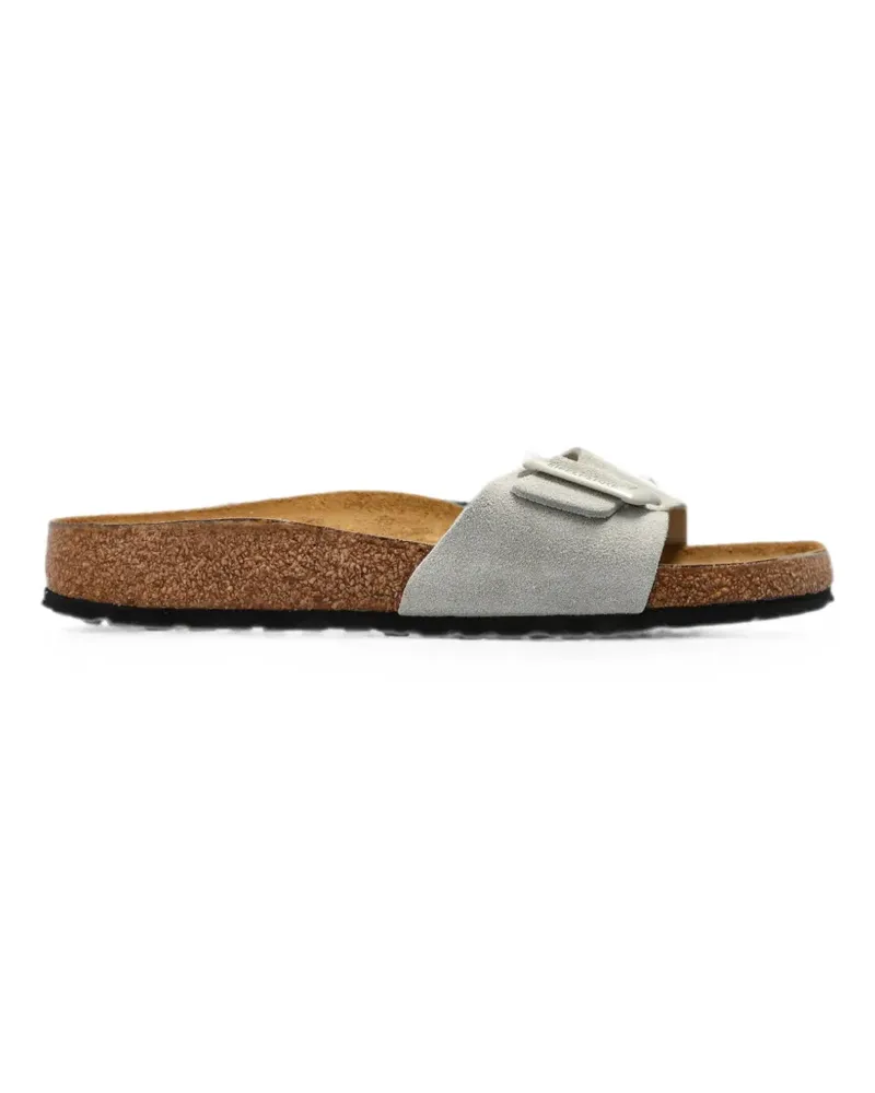 Birkenstock Madrid Pantoletten mit großer Schnalle - Grau Grau