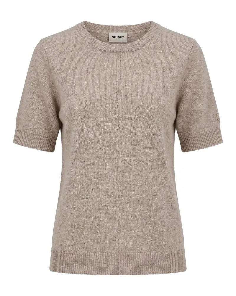 Not Shy Pullover mit kurzen Ärmeln - Nude Nude