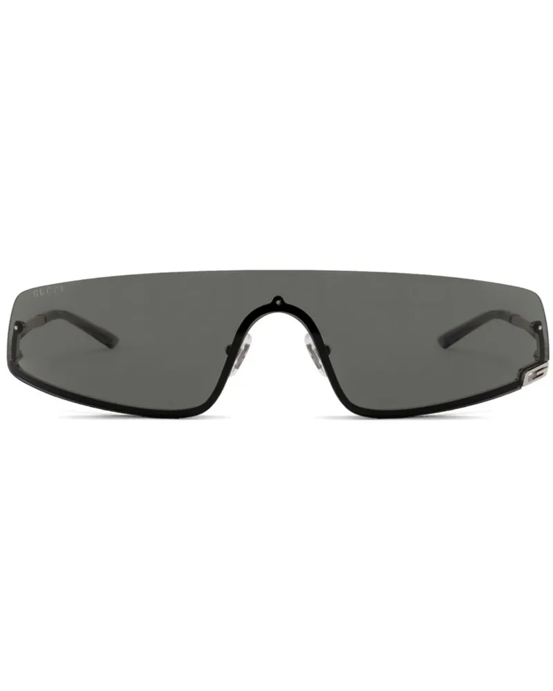 Gucci Sonnenbrille mit Maskenform - Silber Silber