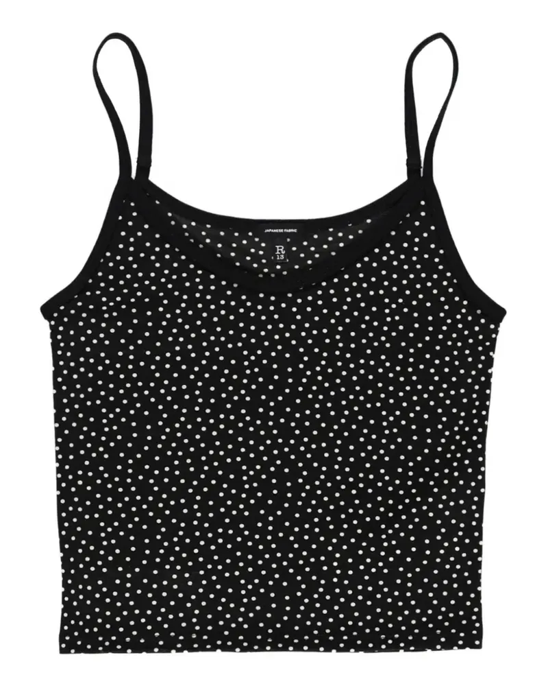 R13 Gepunktetes Oberteil - Schwarz Schwarz
