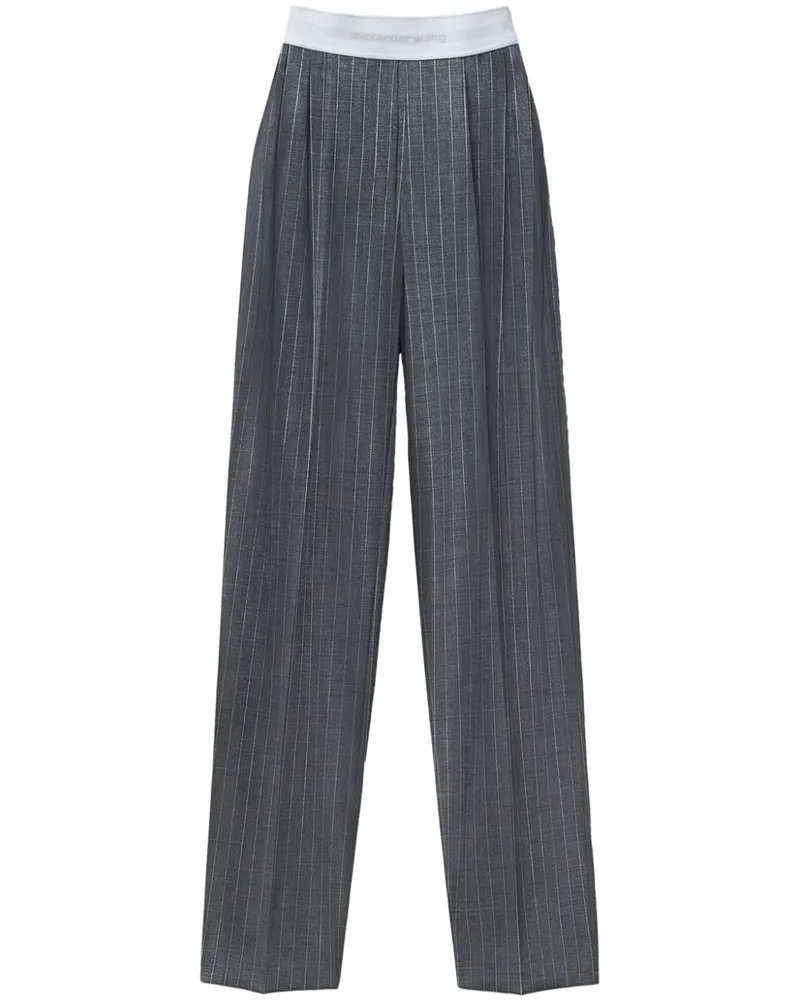 Alexander Wang High-Waist-Hose mit Bundfalten - Grau Grau