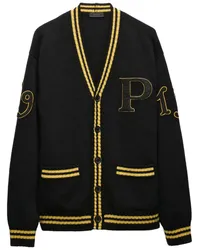 Prada Cardigan mit Patch-Detail Schwarz