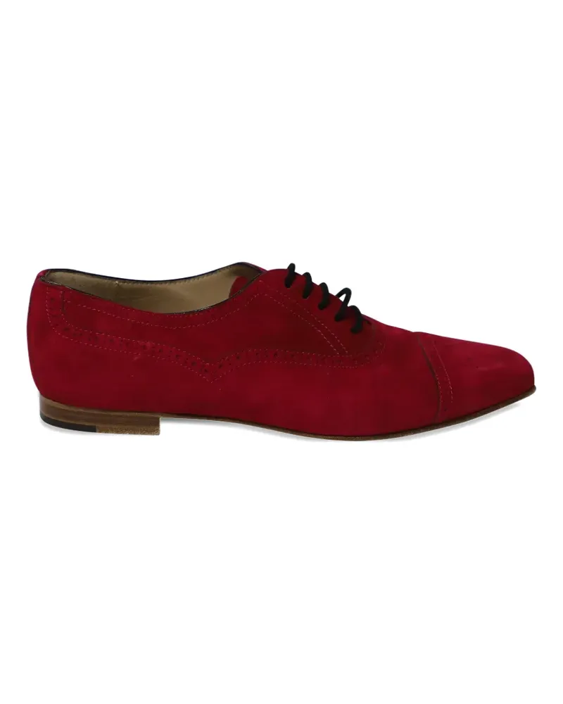 Manolo Blahnik Witney suede brogues - Rosa Rosa