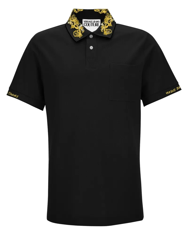 Versace Jeans Barocco Poloshirt - Schwarz Schwarz