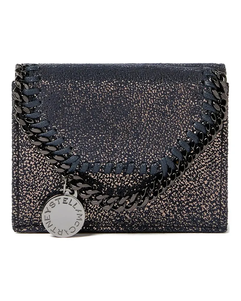 Stella McCartney Falabella glittered wallet - Blau Blau