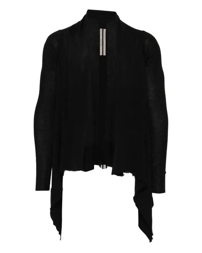 Rick Owens asymmetric cardigan - Schwarz Schwarz