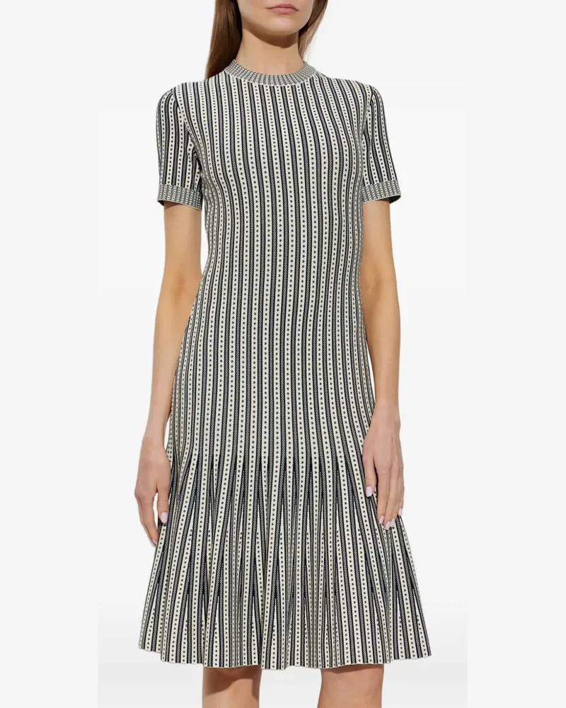 Alexander McQueen striped knitted midi dress - Nude Nude