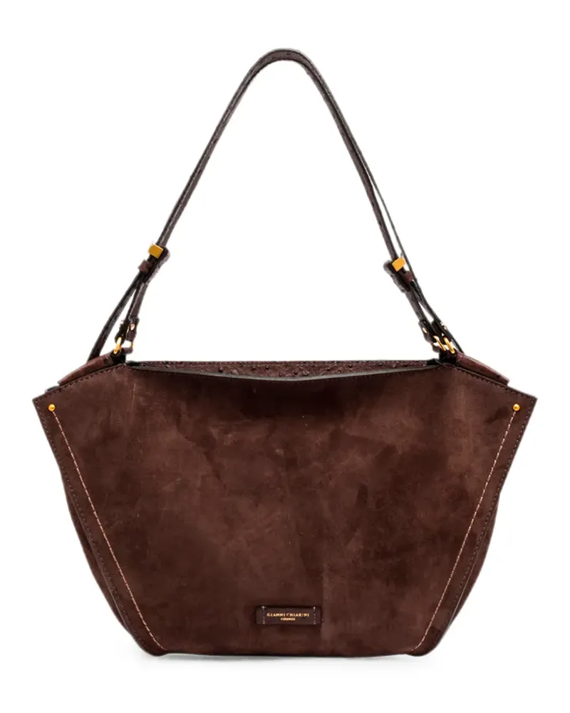 Gianni Chiarini large Bloom suede shoulder bag - Braun Braun