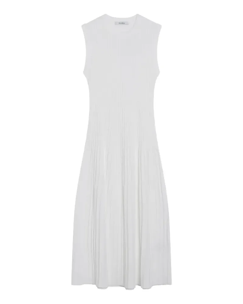 Max Mara Egizio ribbed-knit sleeveless midi dress - Weiß Weiß