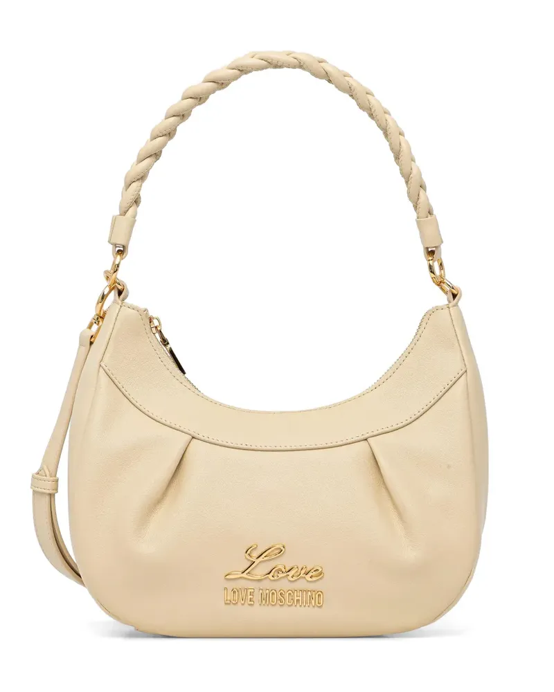 Moschino Schultertasche mit Logo - Nude Nude