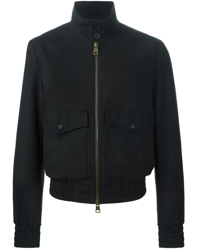 AMI Paris Klassische Harringtonjacke - Schwarz Schwarz