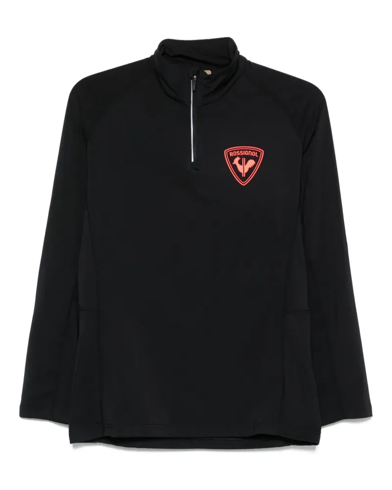 Rossignol New Hero Sport-Sweatshirt mit kurzem Reißverschluss - Schwarz Schwarz