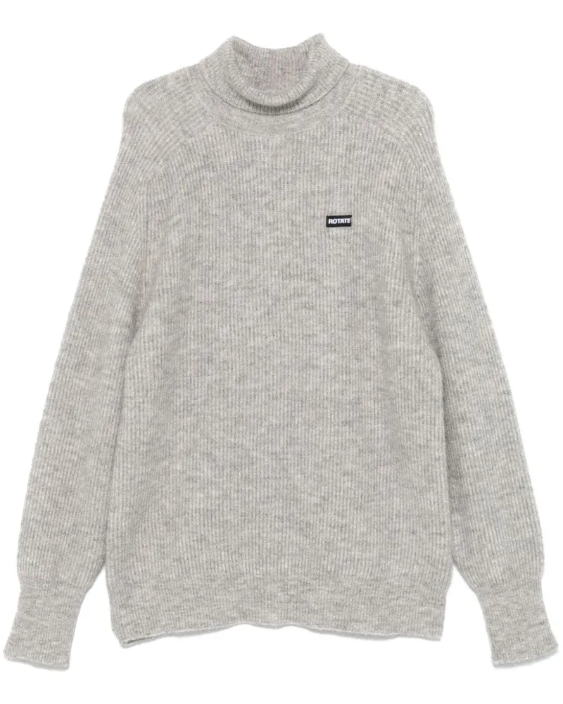 ROTATE Birger Christensen Pullover mit Logo-Patch - Grau Grau
