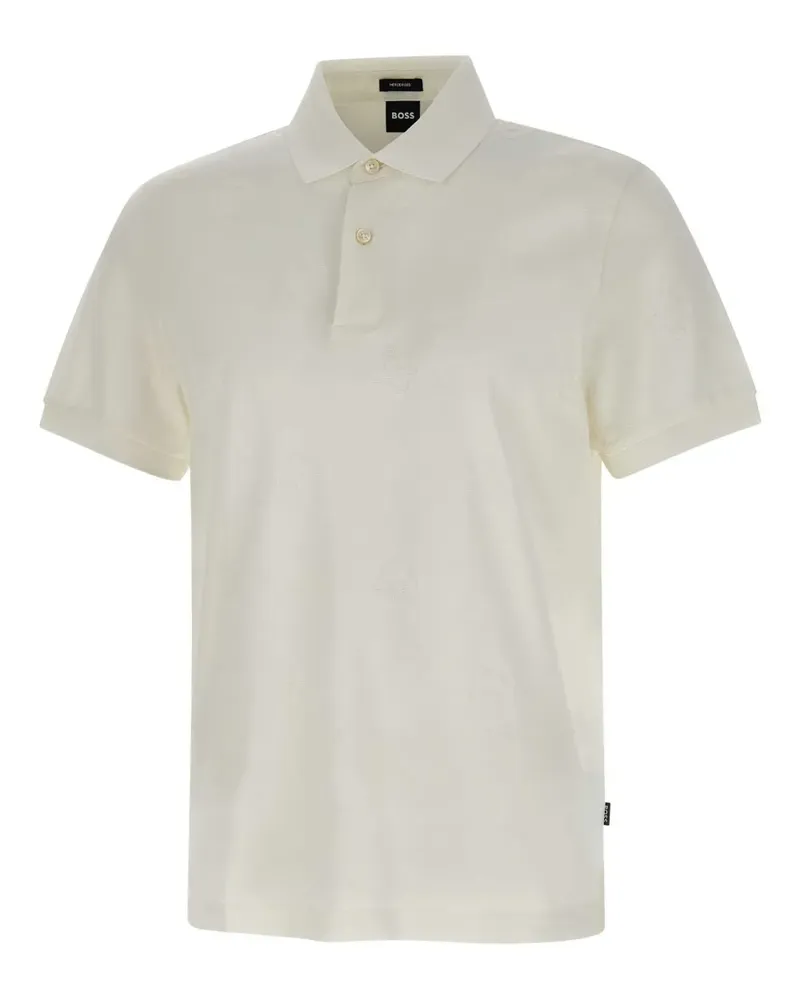 HUGO BOSS Poloshirt aus mercerisierter Baumwolle - Weiß Weiß