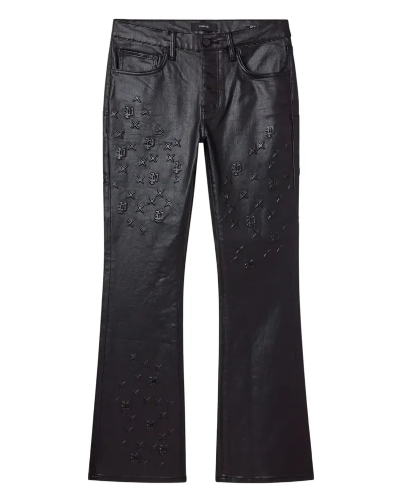 PURPLE BRAND P004 Hose mit Monogramm-Prägung - Schwarz Schwarz
