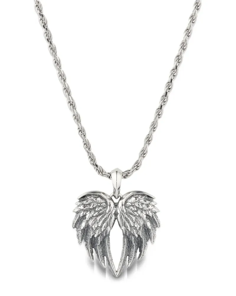 Emanuele Bicocchi Ala Heart wing necklace - Silber Silber
