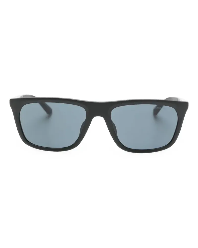 Emporio Armani Sonnenbrille mit eckigem Gestell - Schwarz Schwarz