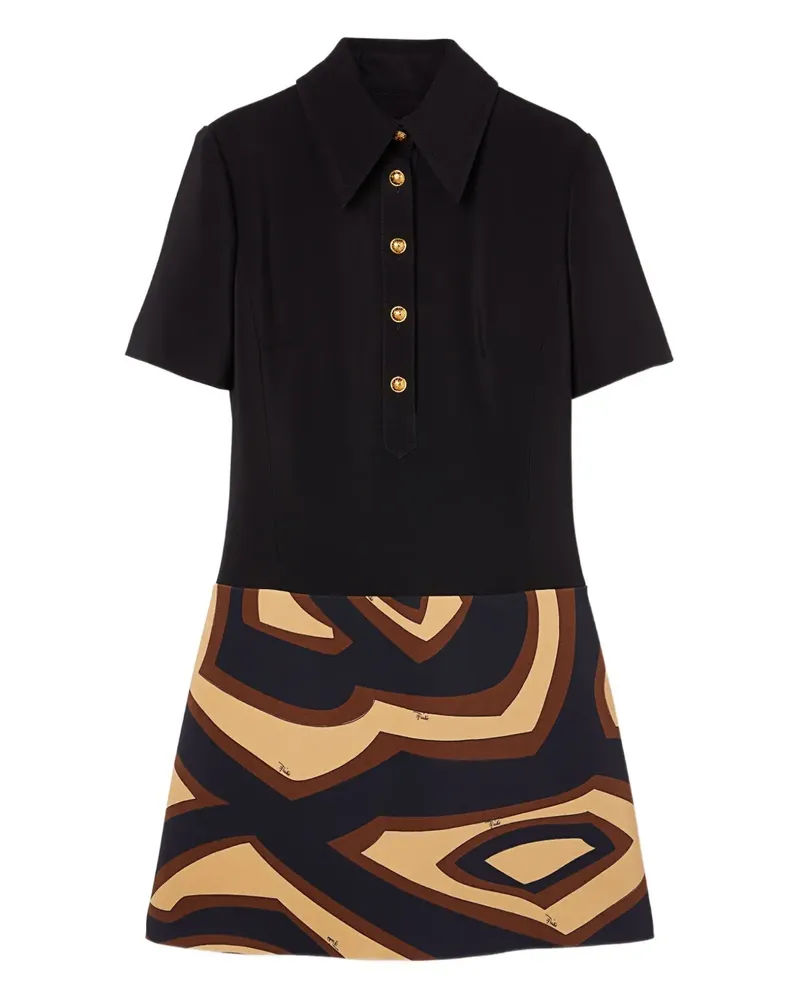 Emilio Pucci labirinto print short dress - Schwarz Schwarz