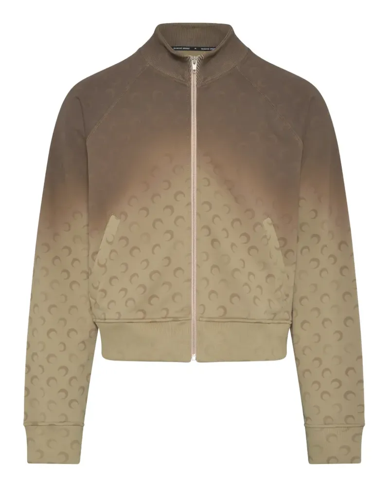 Marine Serre Reißverschluss-Pullover mit Mond-Print - Braun Braun