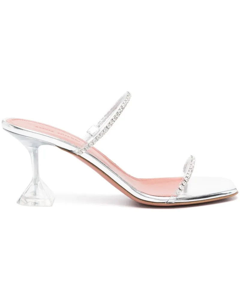 Amina Muaddi Gilda Mules 70mm - Nude Nude