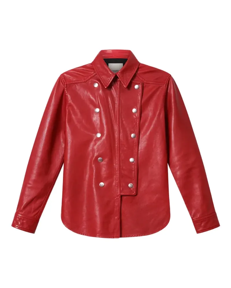 Isabel Marant Valdy snap-button leather shirt - Rot Rot