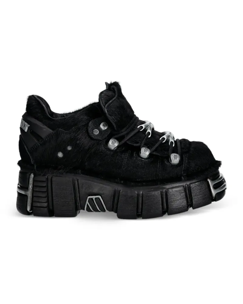 New Rock fur sneakers - Schwarz Schwarz
