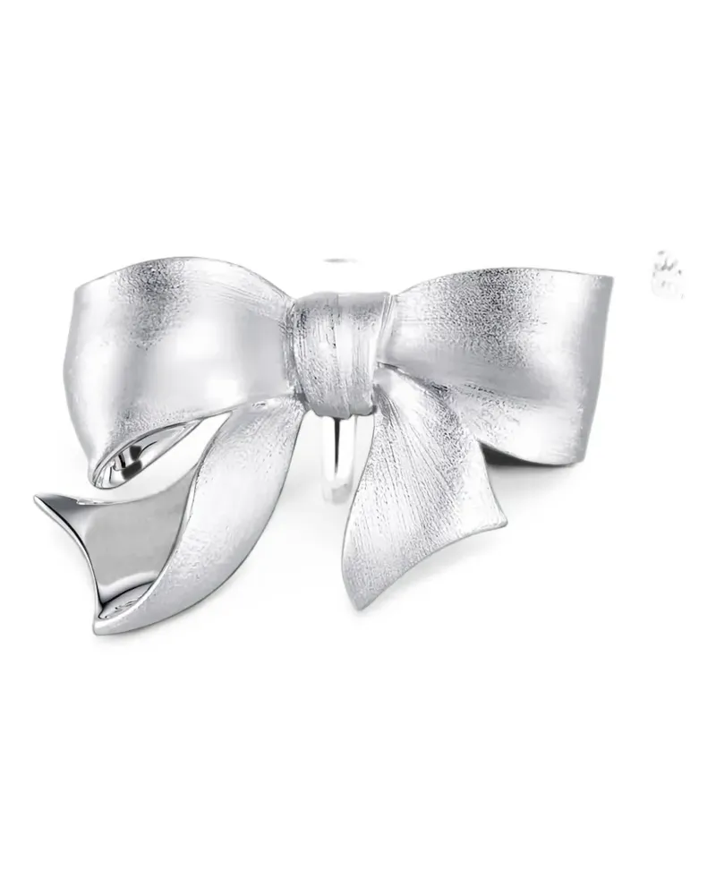 SHUSHU/TONG x Yvmin bow-detail earrings - Silber Silber